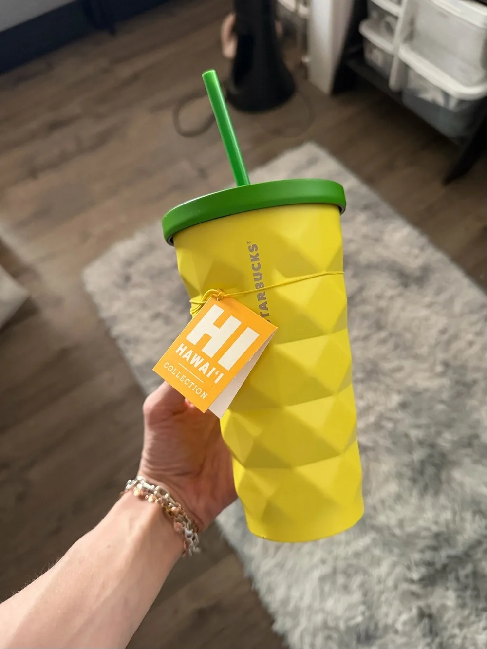 BNWT Starbucks Hawaii Collection Pineapple Stainless Steel Tumbler Yellow/Green